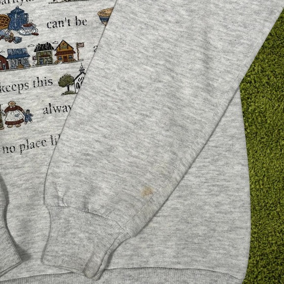 Vintage Made In USA Jerzees Collared Cottagecore Farm Life Sweatshirt - Picture 4 of 8